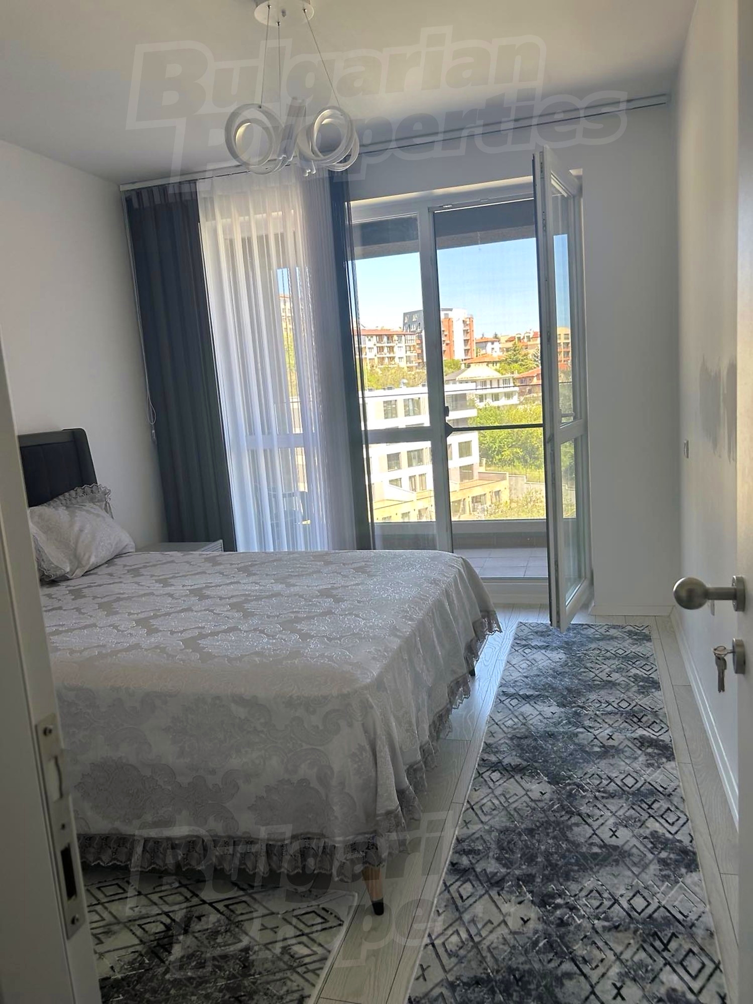 inside, bedroom, balcony, furnished