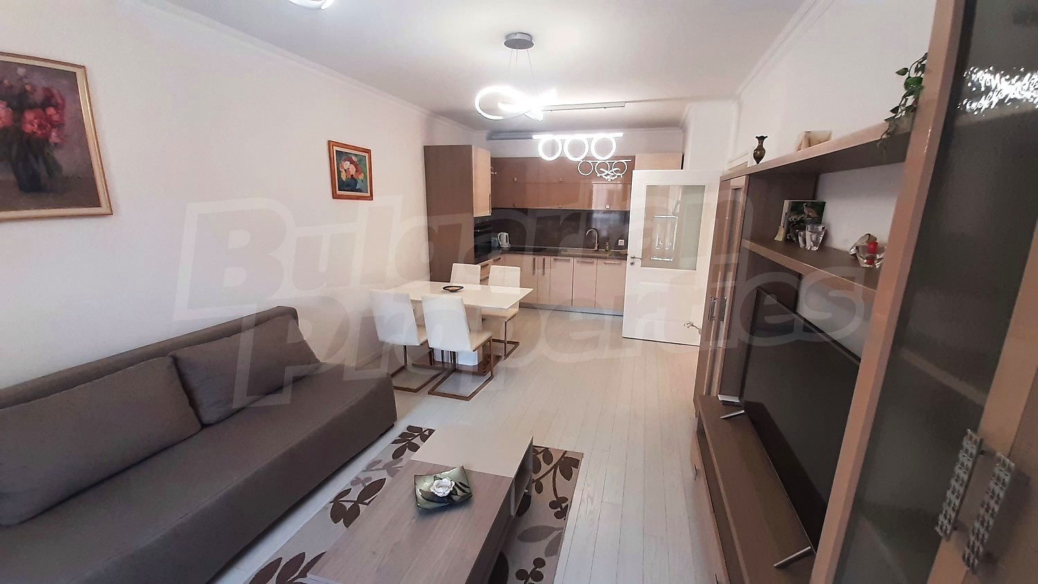 inside, living room, kitchen, furnished
