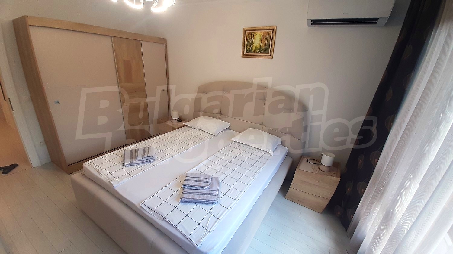 bedroom, inside, furnished