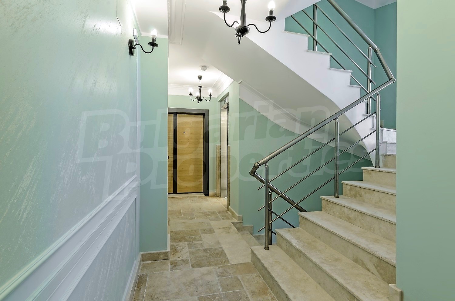 hallway, stairs, inside building entrance