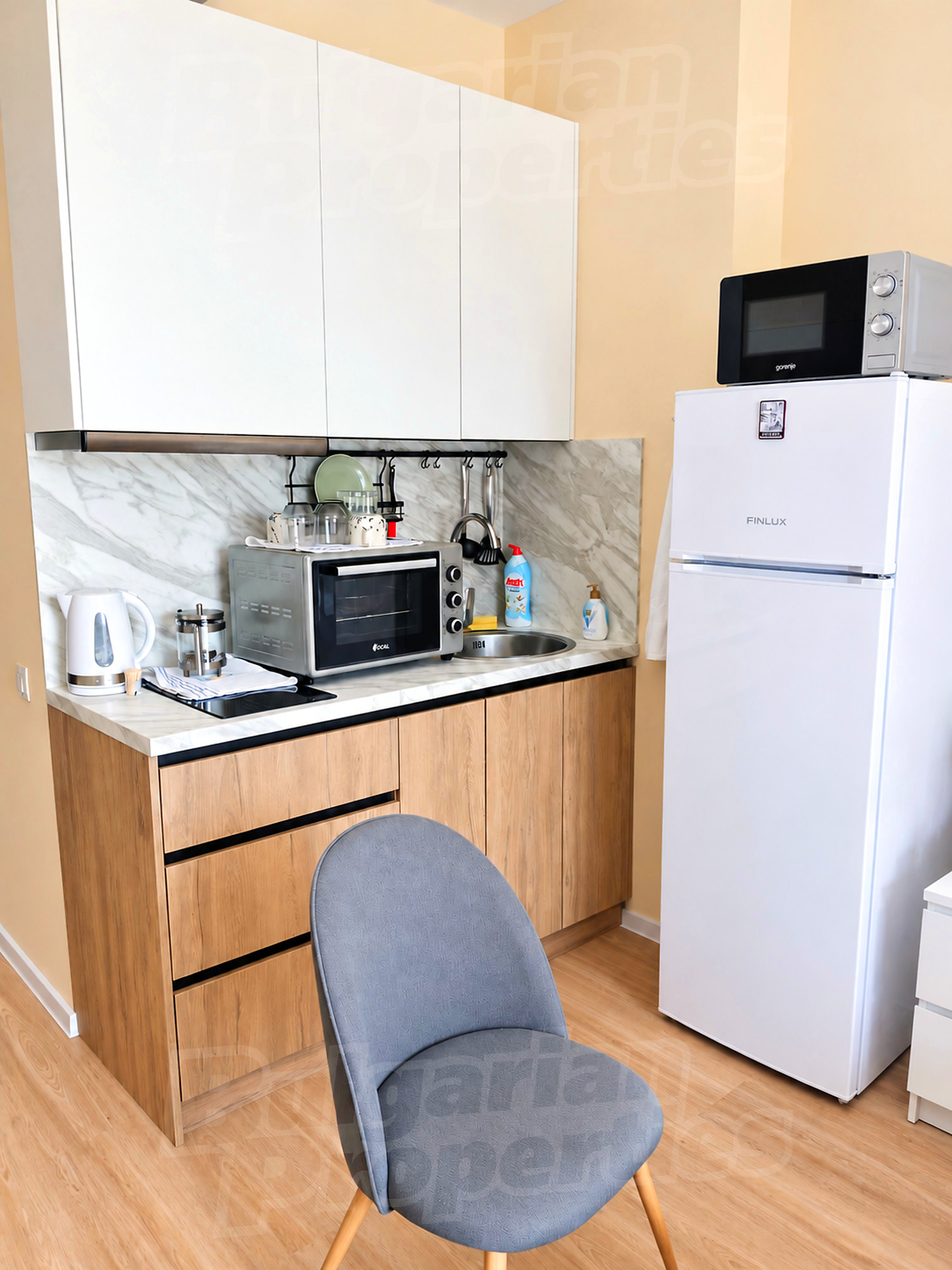 inside, kitchen, furnished