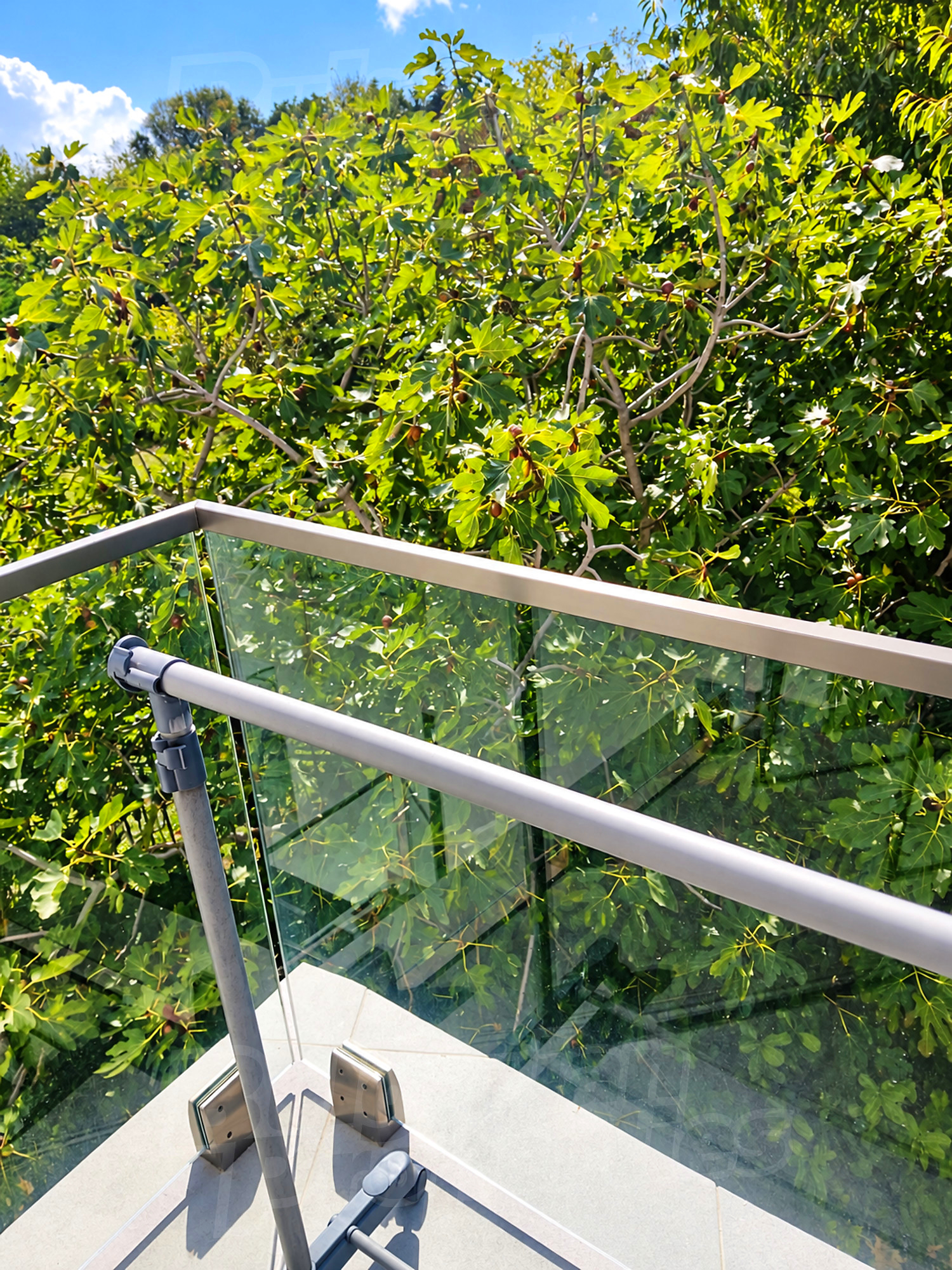 balcony, green area, outside, view from balcony