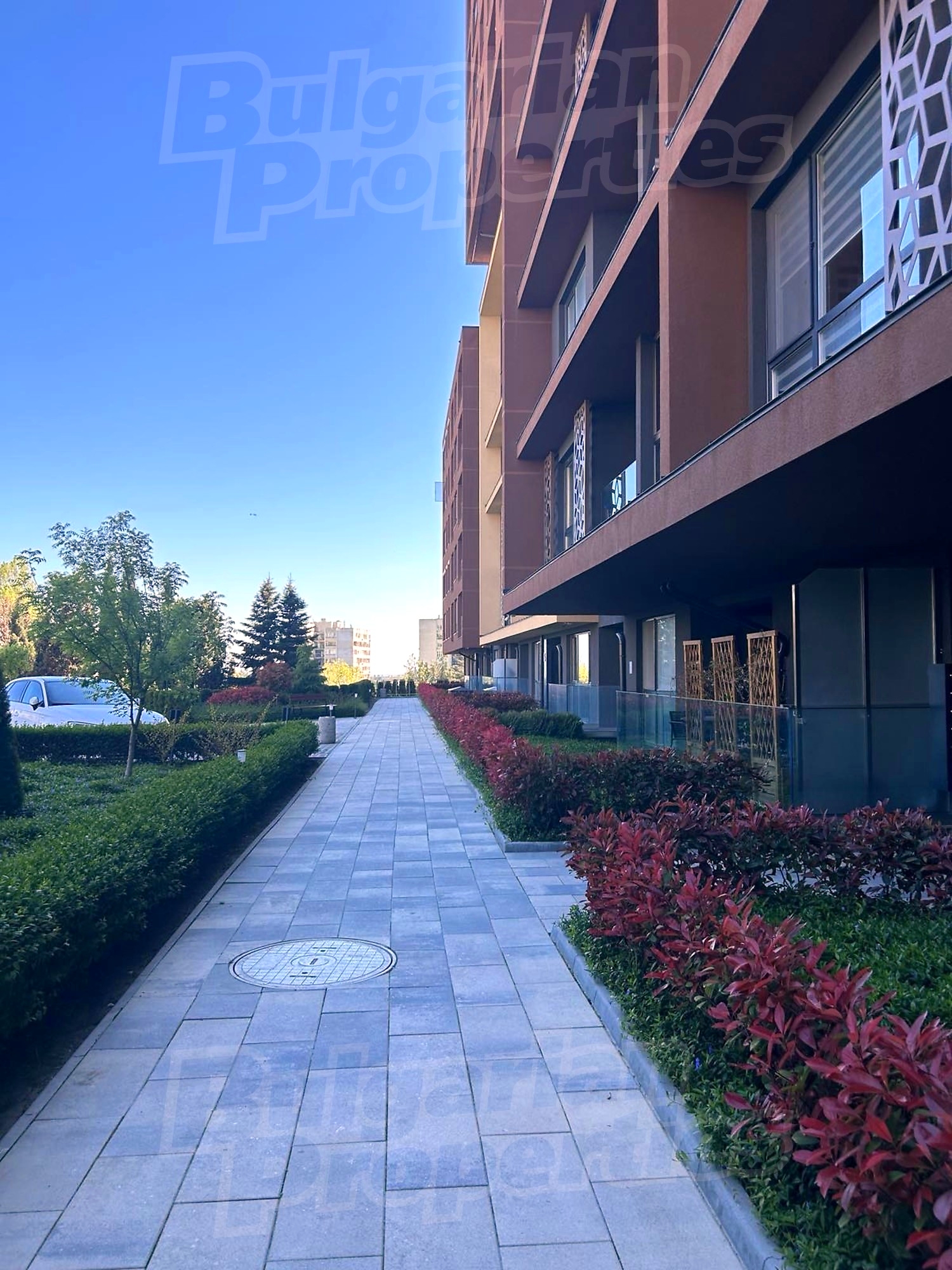 outside, facade, green area