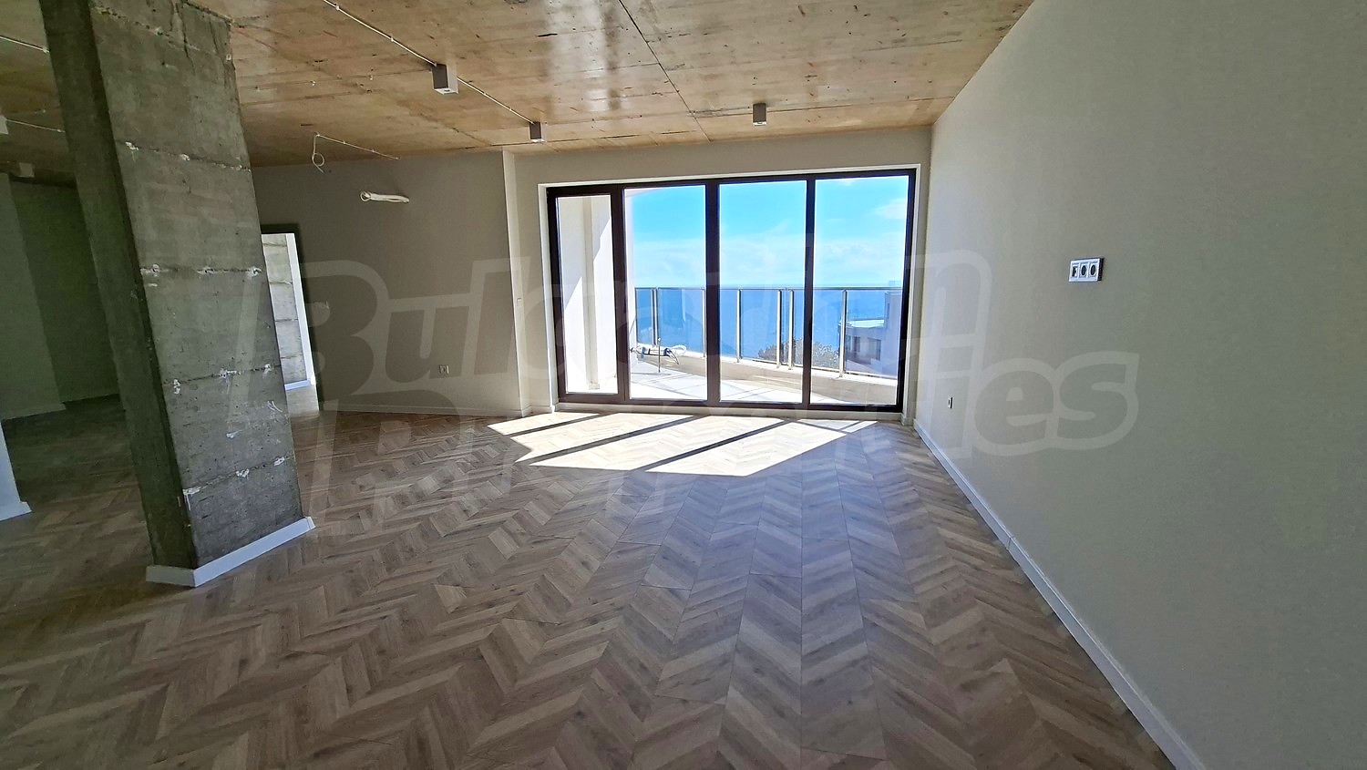 inside, view from balcony, furnished