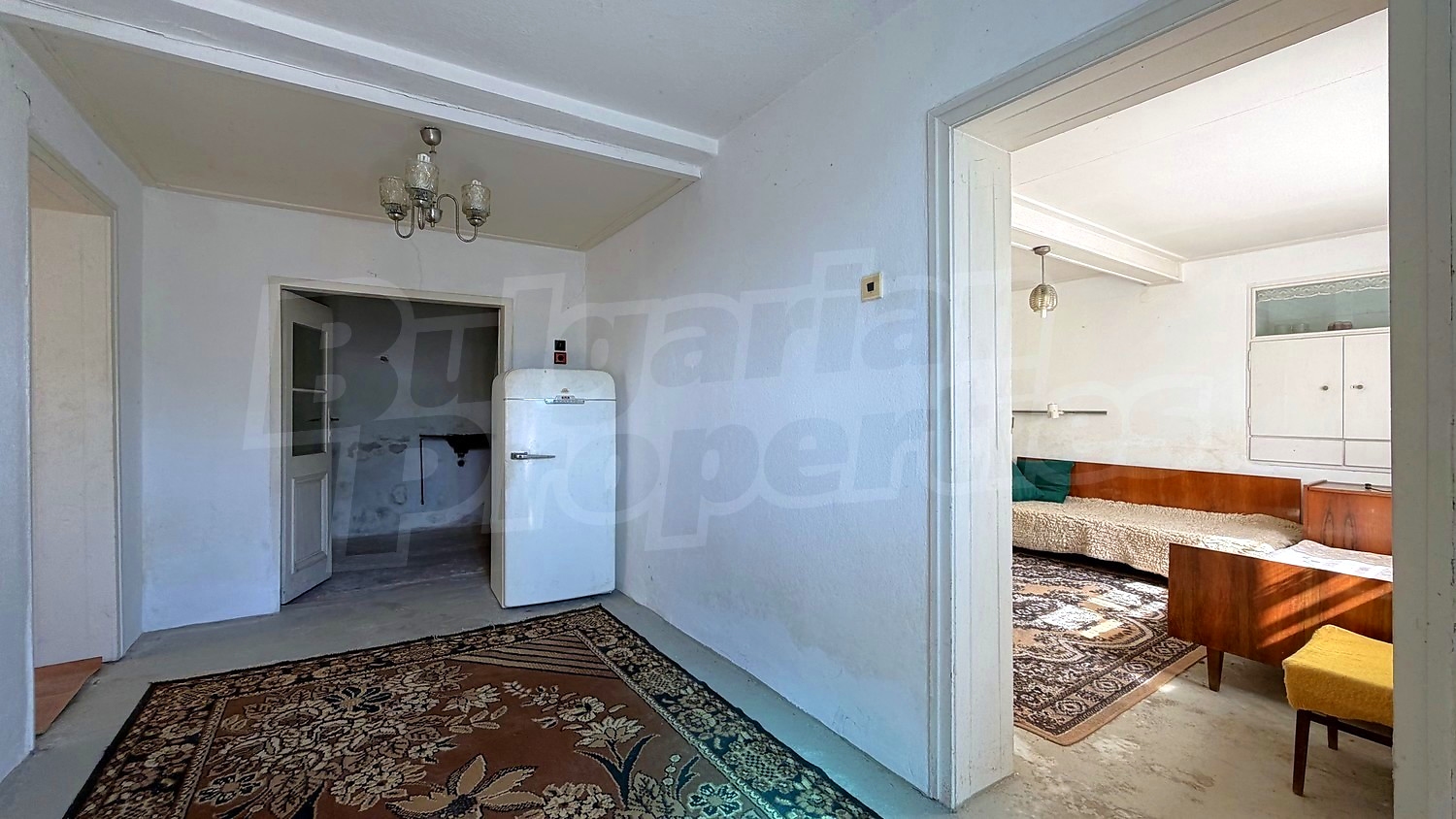 inside, hallway, living room, furnished