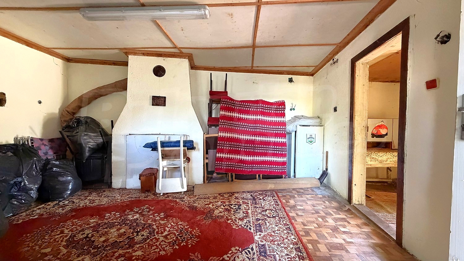 inside, furnished, fireplace