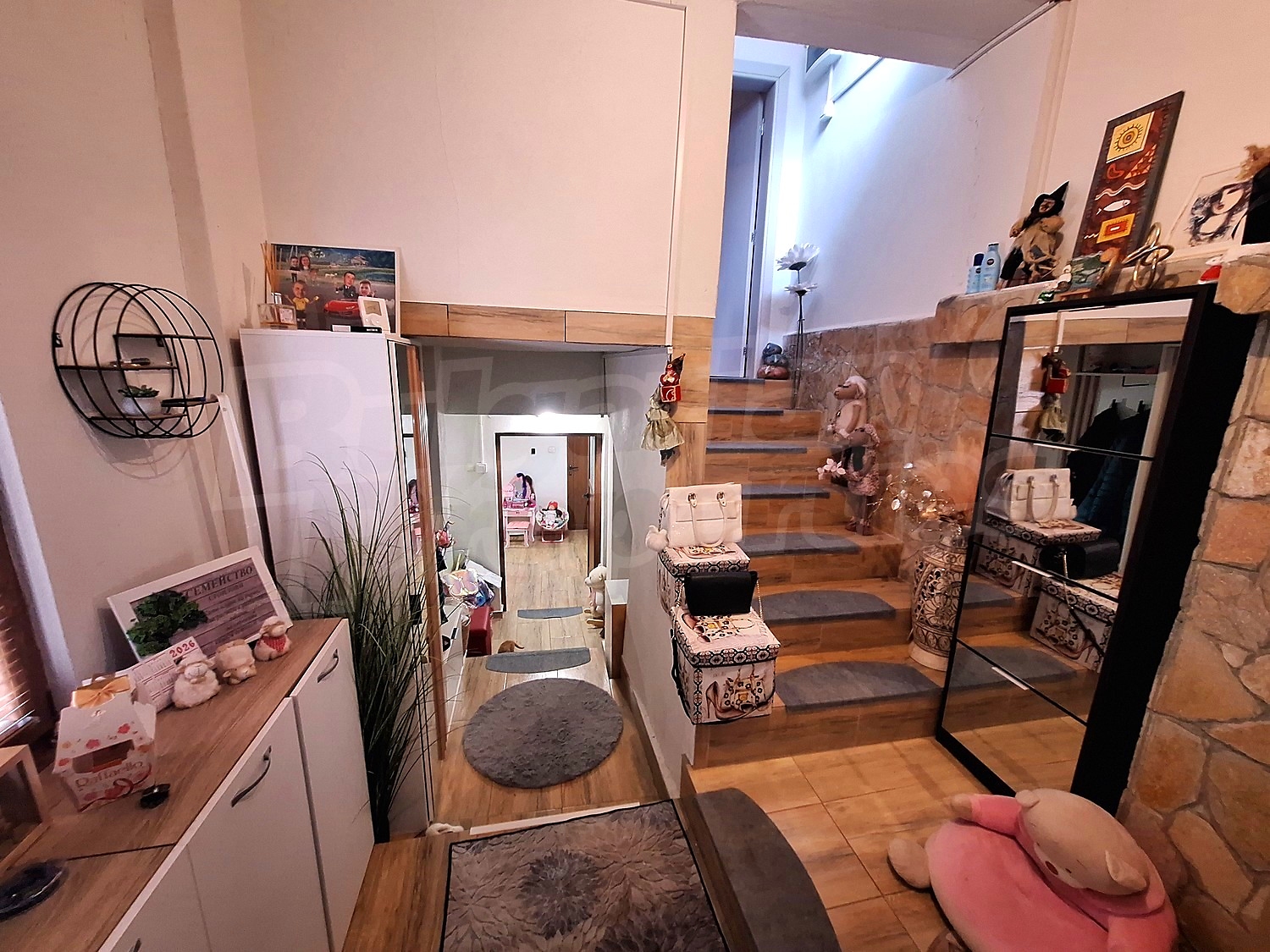 inside, stairs, furnished