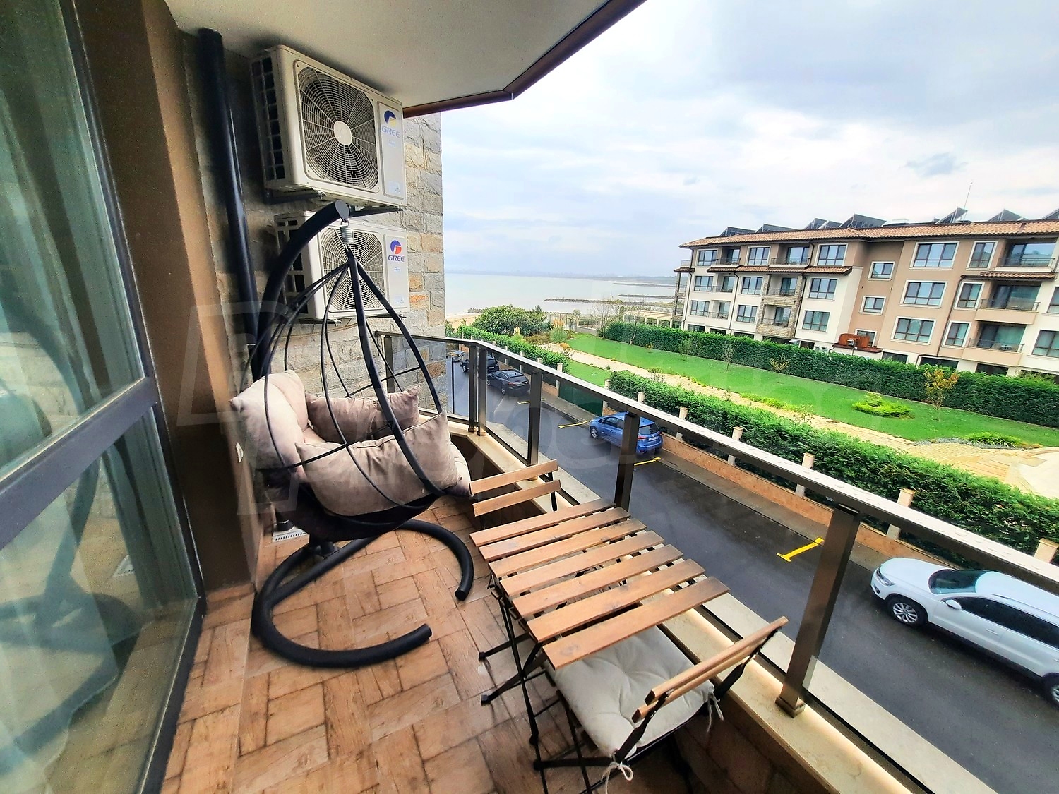 balcony, view from balcony, sea