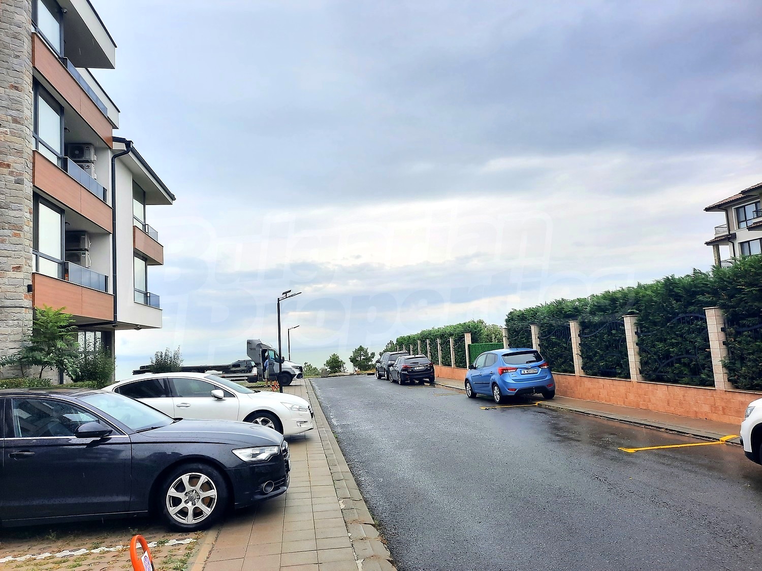 parking, outside, facade