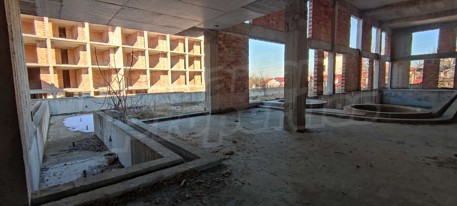 outside, facade, under construction