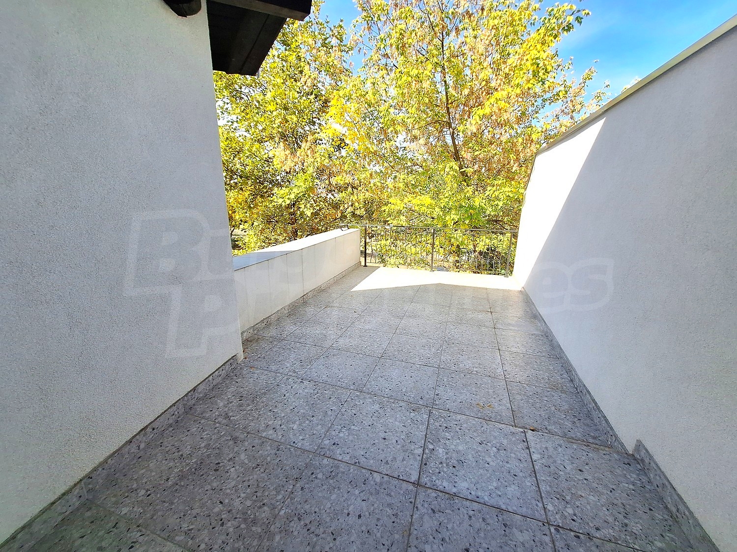 outside, balcony, view from balcony, green area