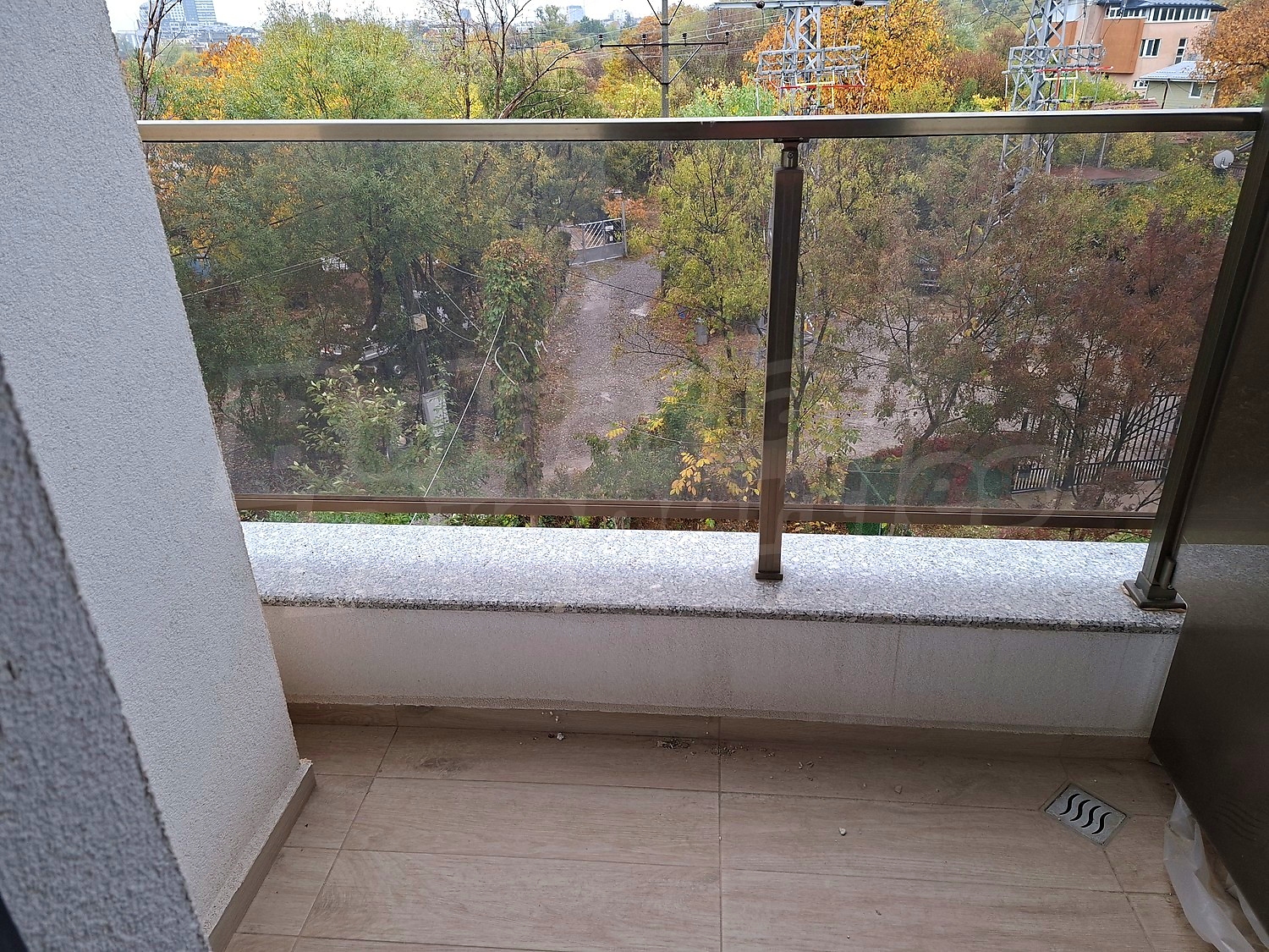 balcony, view from balcony, outside, green area