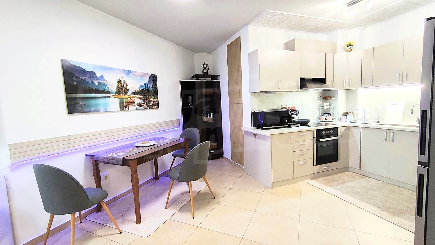 inside, kitchen, furnished