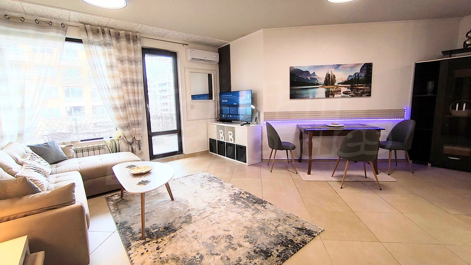 inside, living room, furnished
