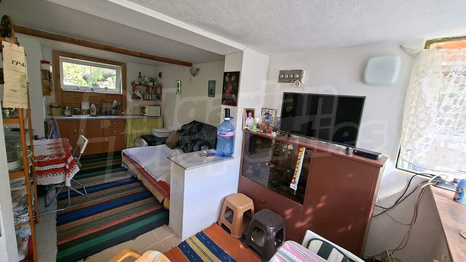 inside, living room, kitchen, furnished