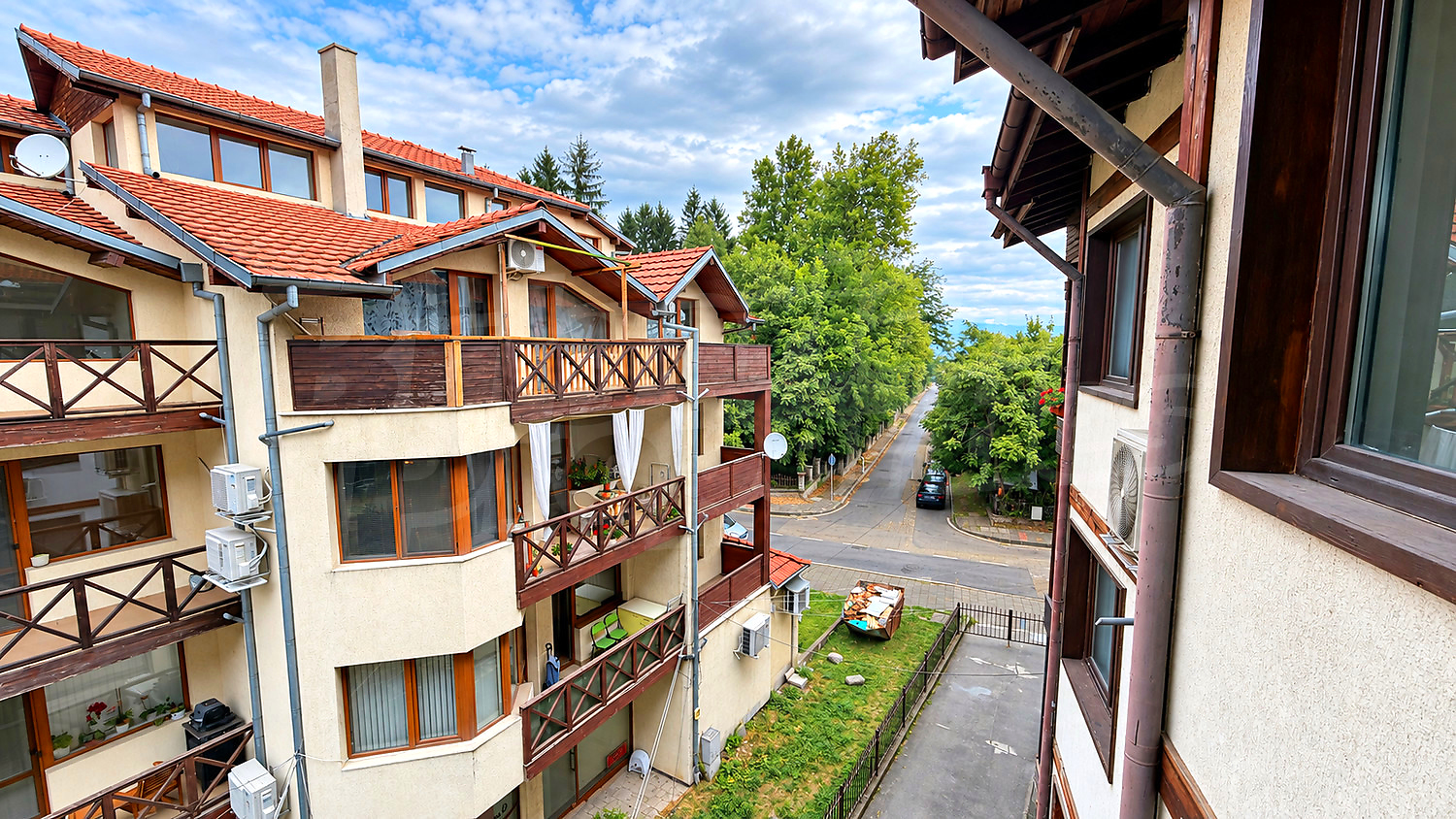 outside, facade, view from balcony