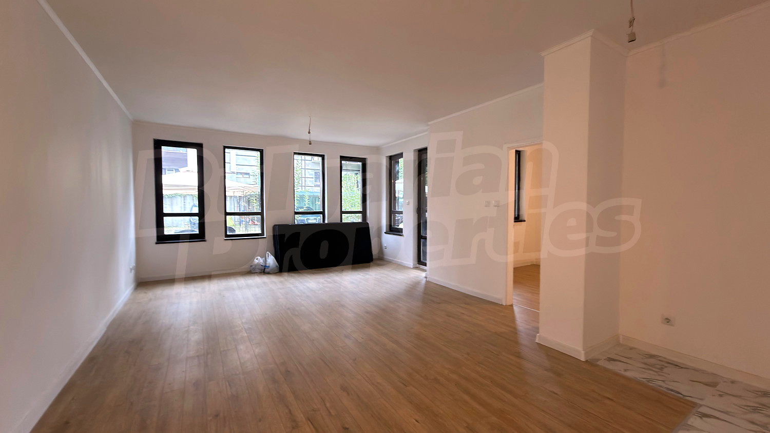 inside, living room, unfurnished