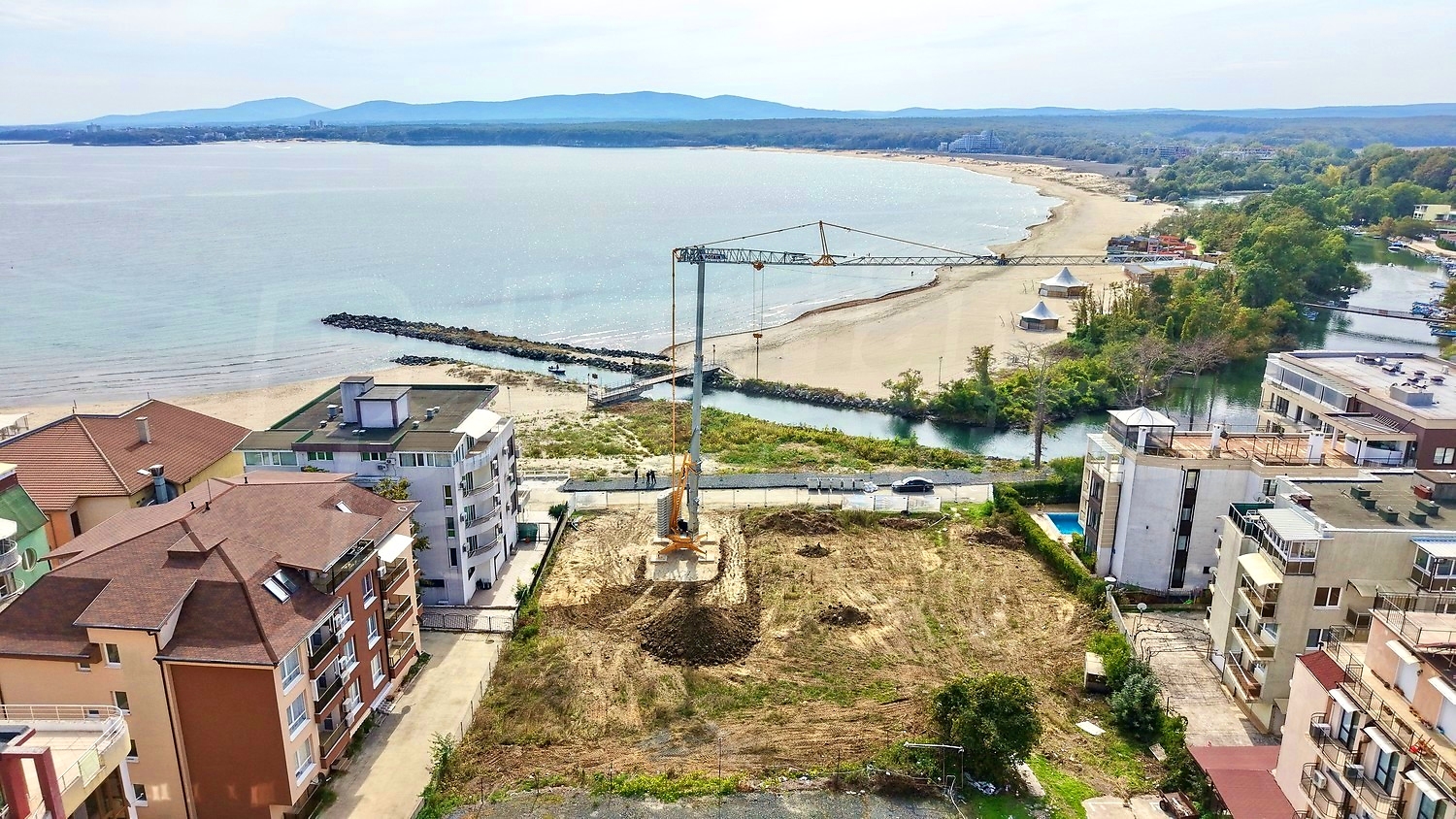outside, sea, facade, view from balcony