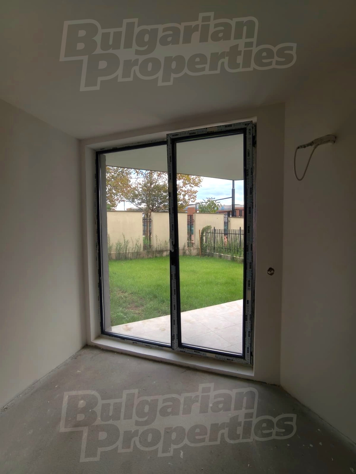 inside, view from balcony, garden