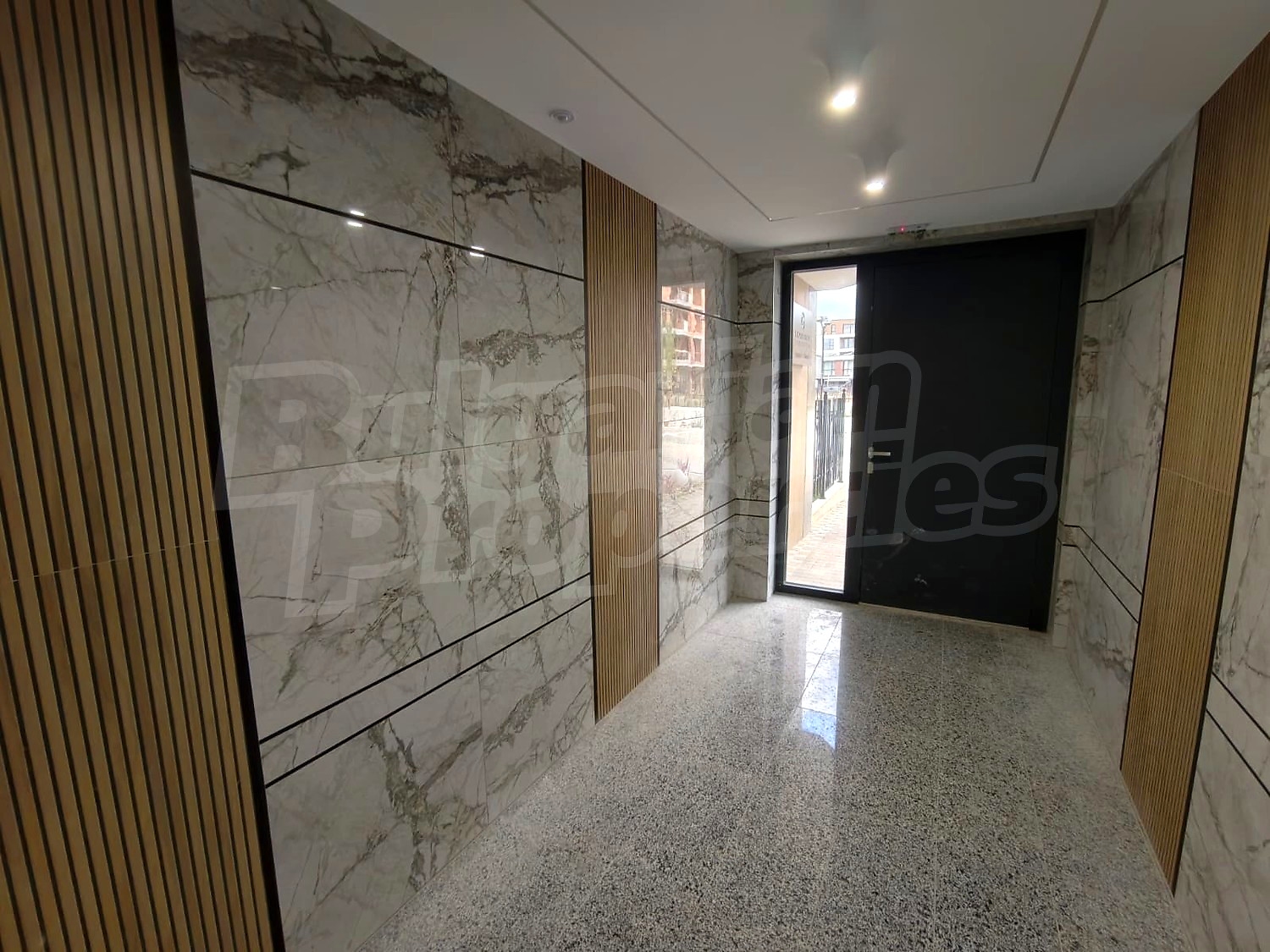 hallway, inside building entrance