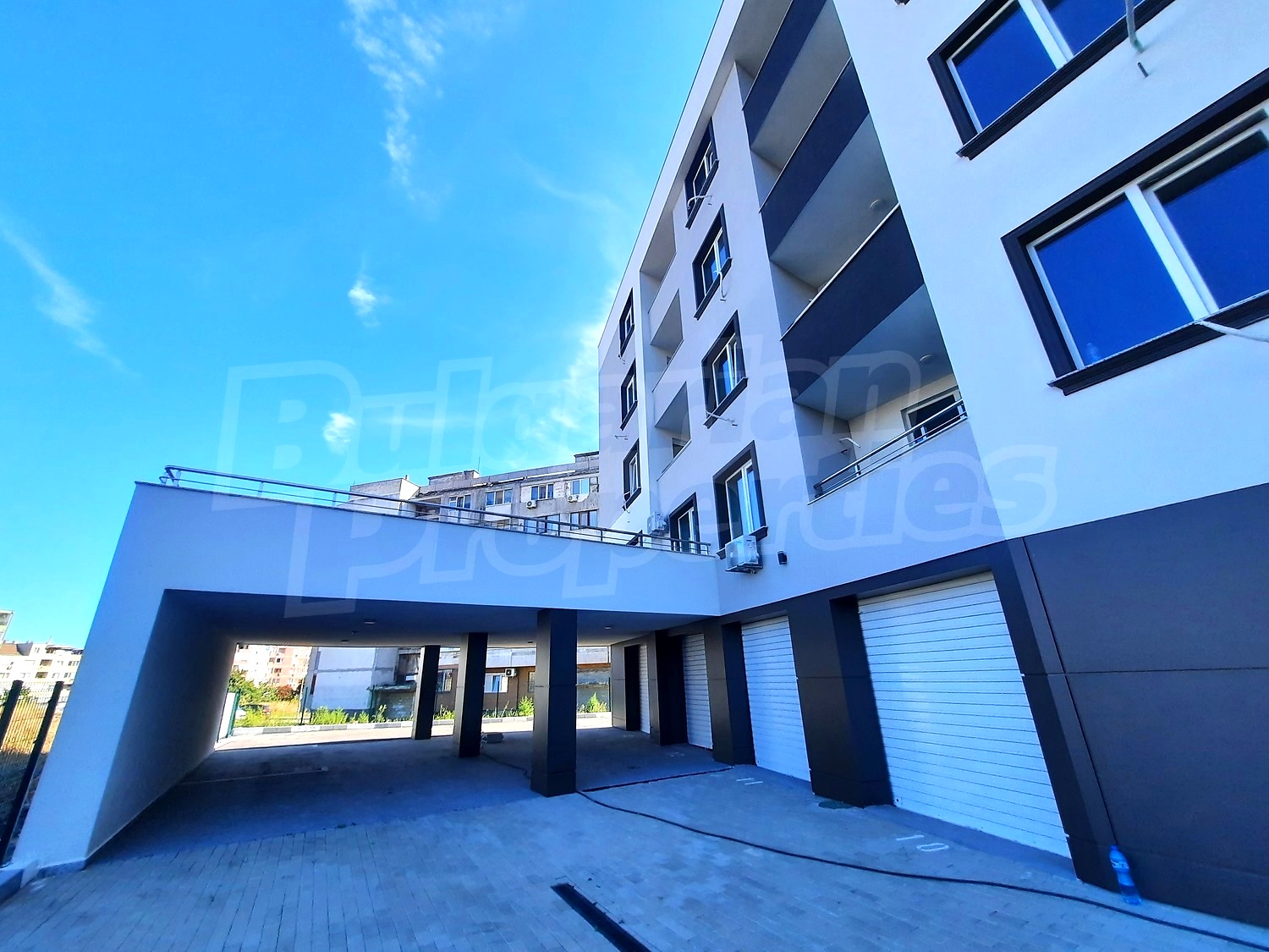 facade, outside, parking