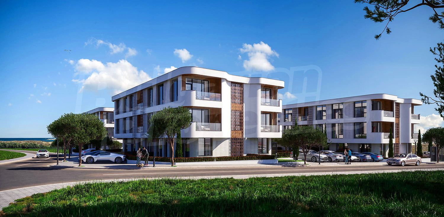 outside, facade, garden, parking, view from balcony