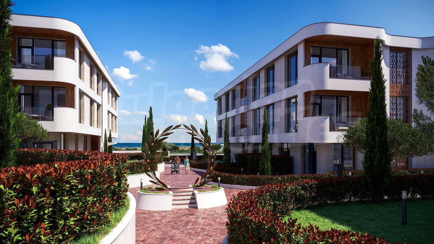 outside, facade, garden, view from balcony