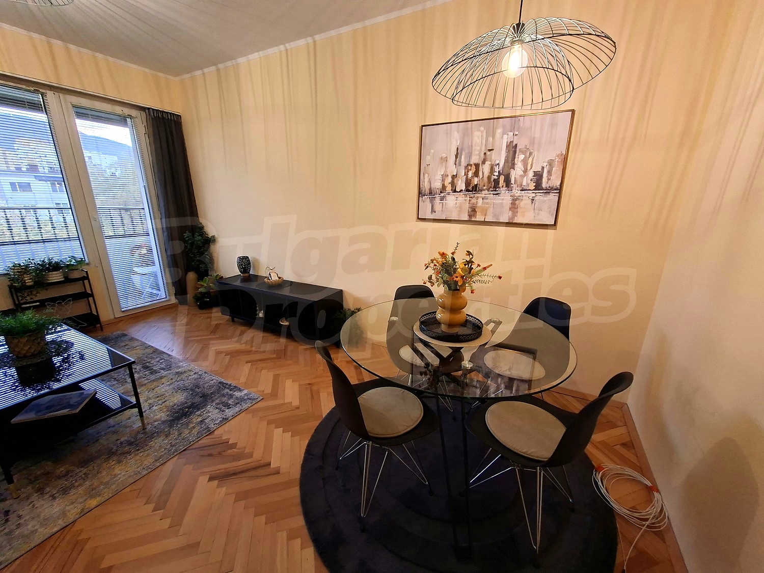 inside, living room, balcony, furnished