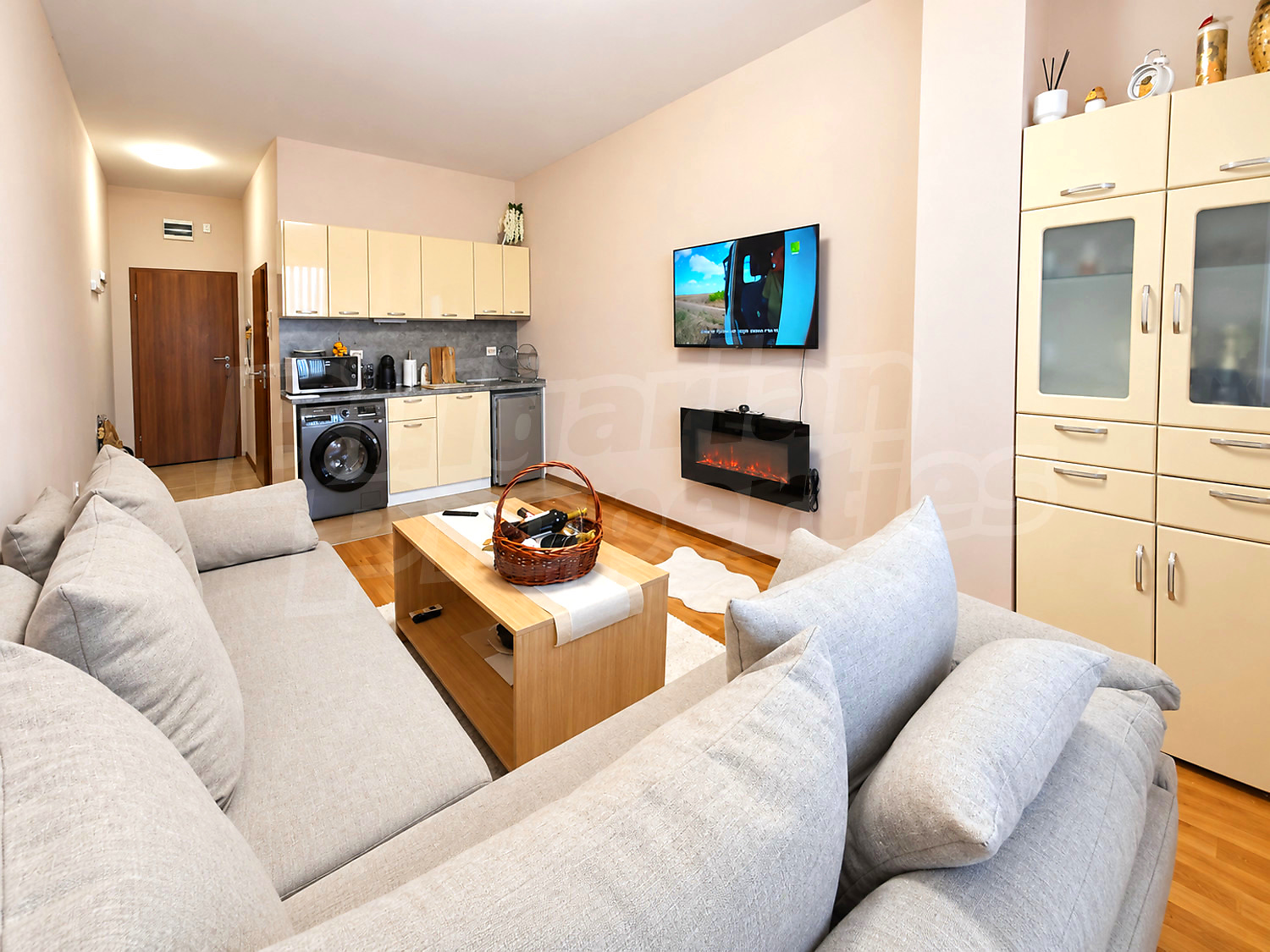 inside, living room, kitchen, furnished