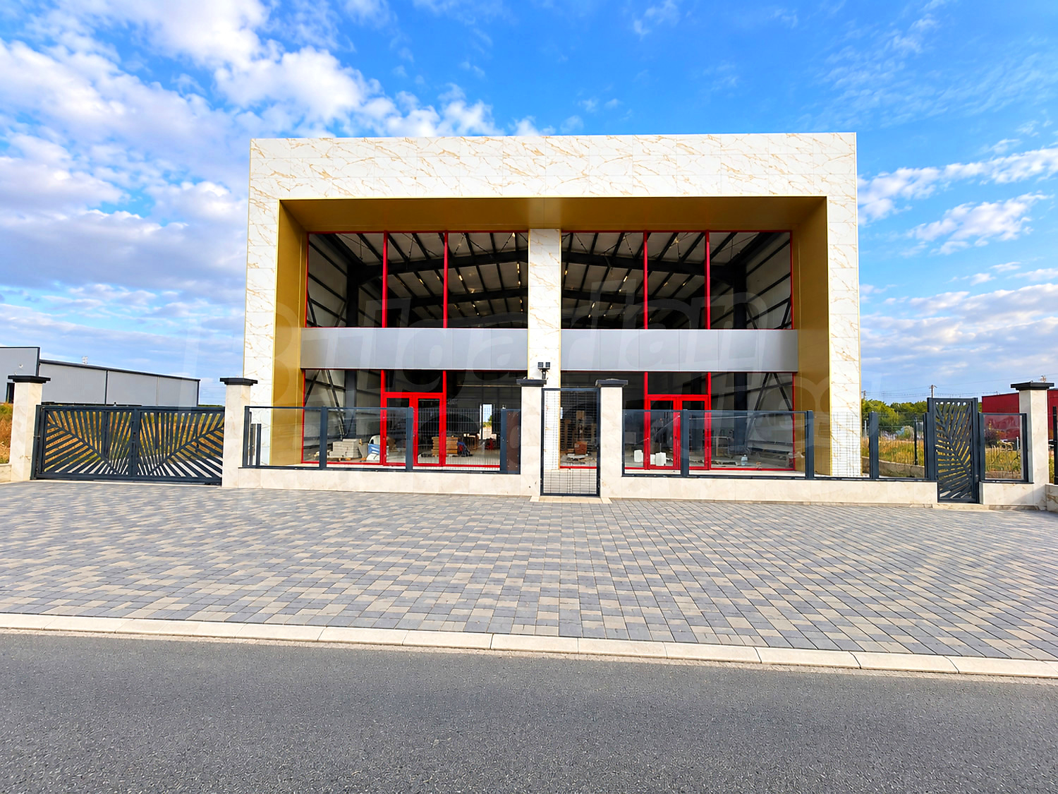 facade, outside, parking