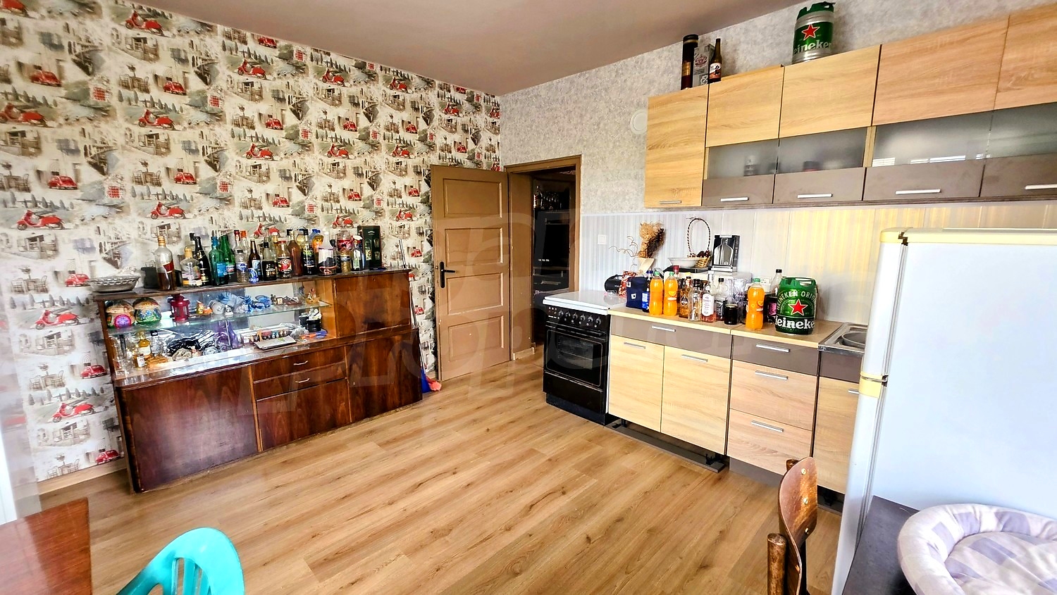 inside, kitchen, furnished
