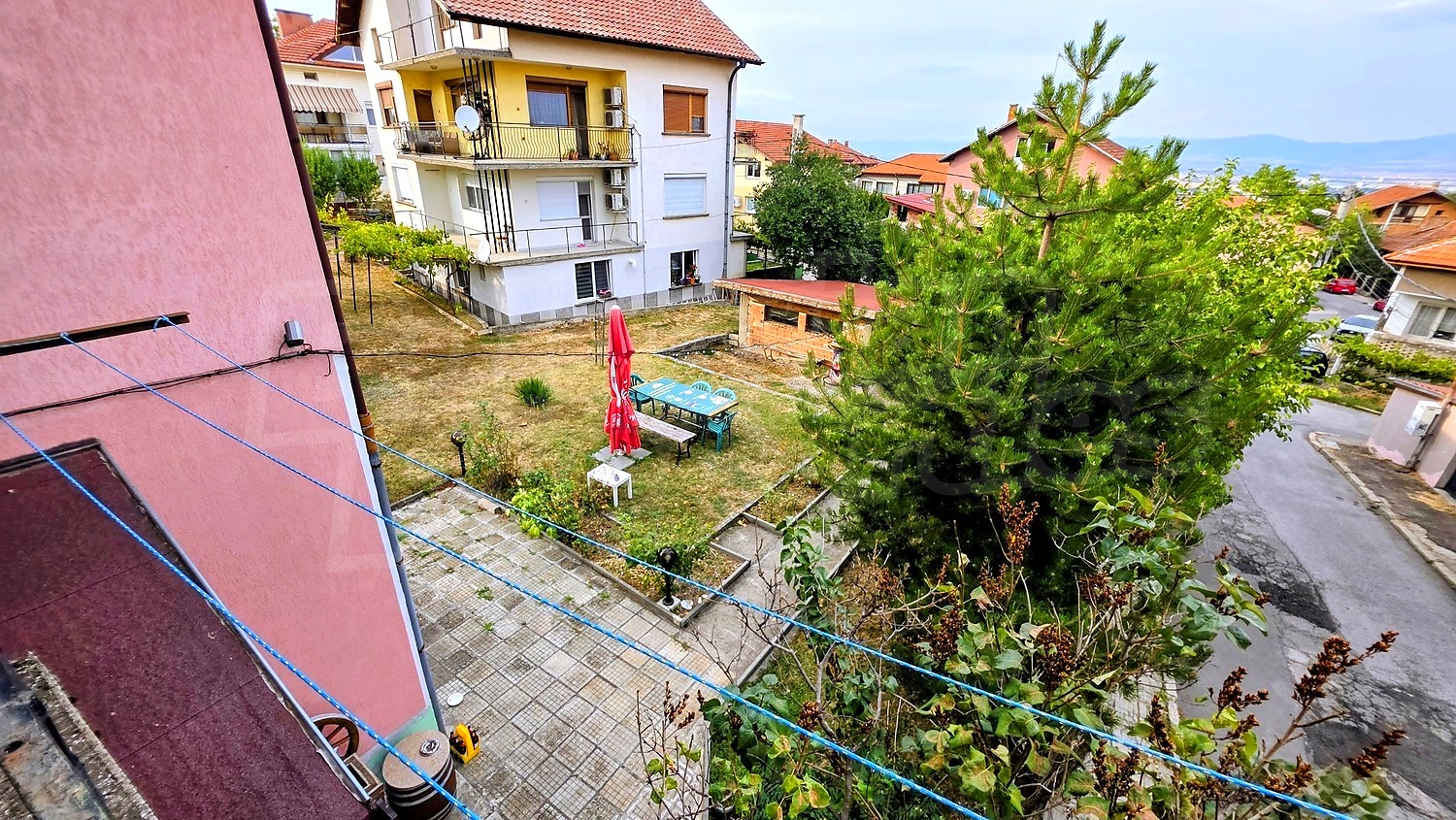 outside, garden, view from balcony