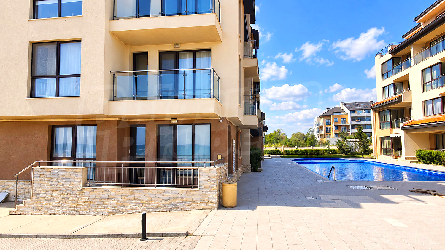 outside, facade, pool