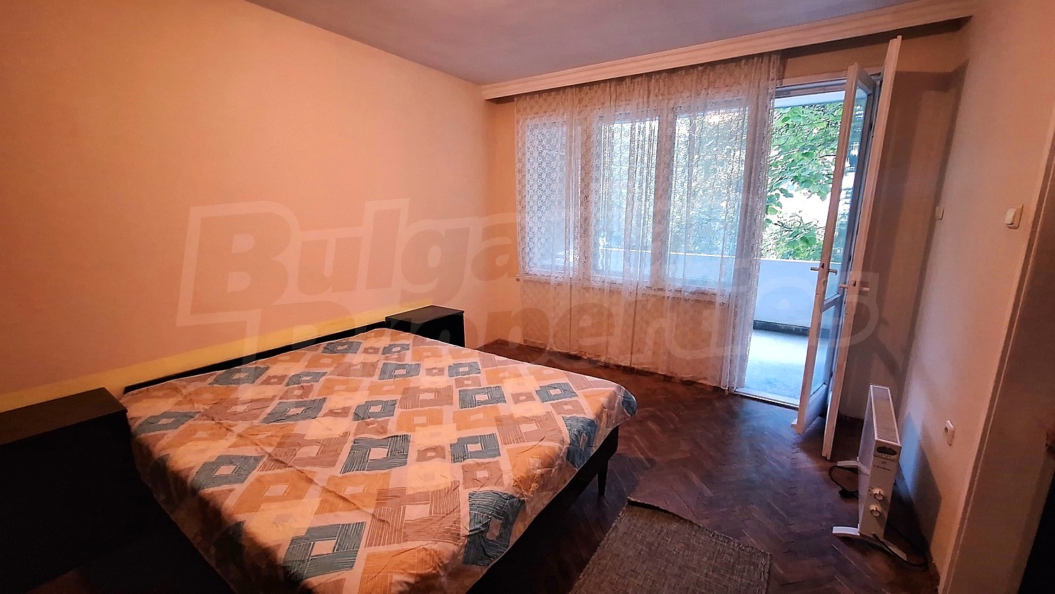 inside, bedroom, balcony