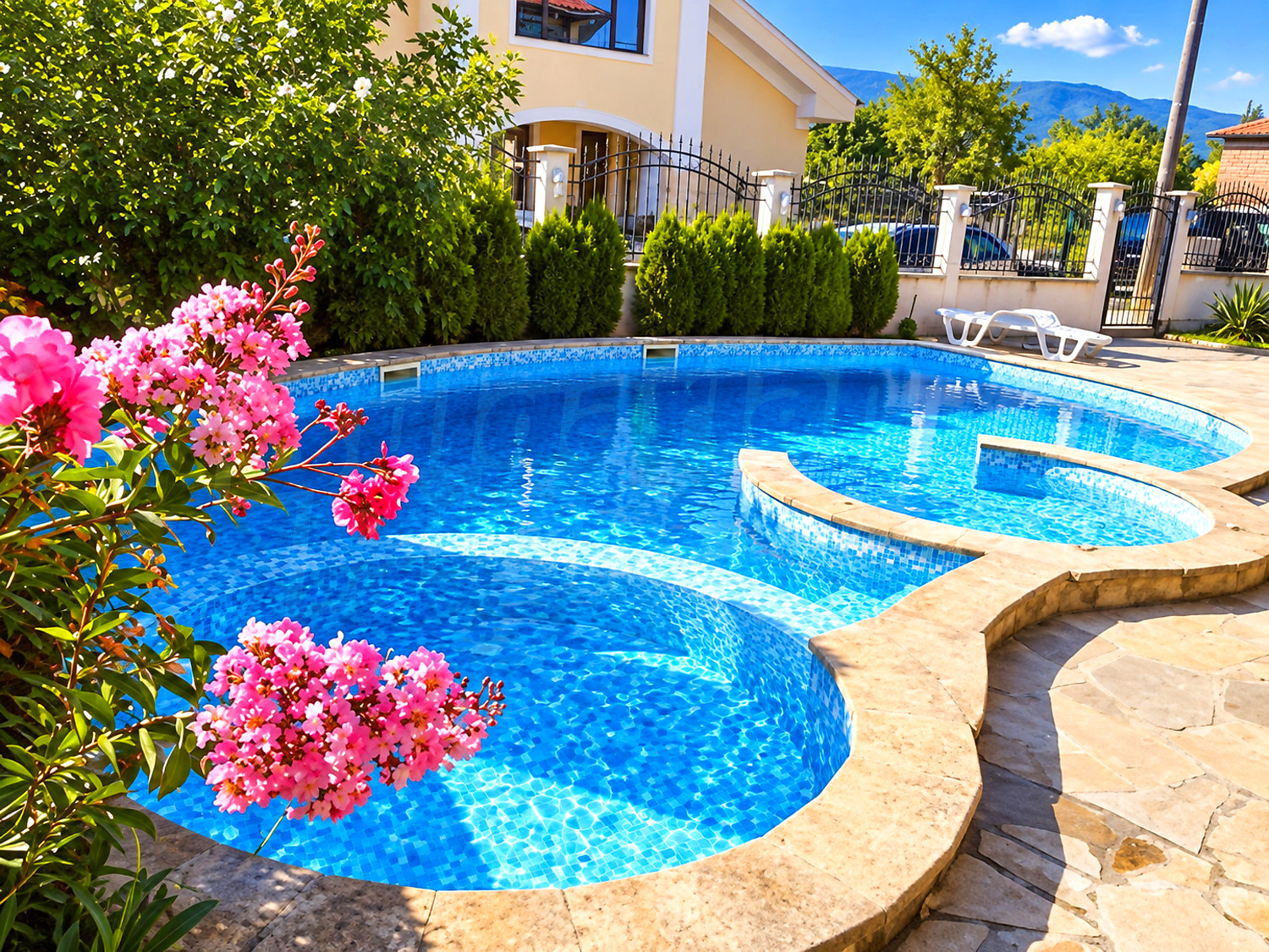 outside, pool, garden
