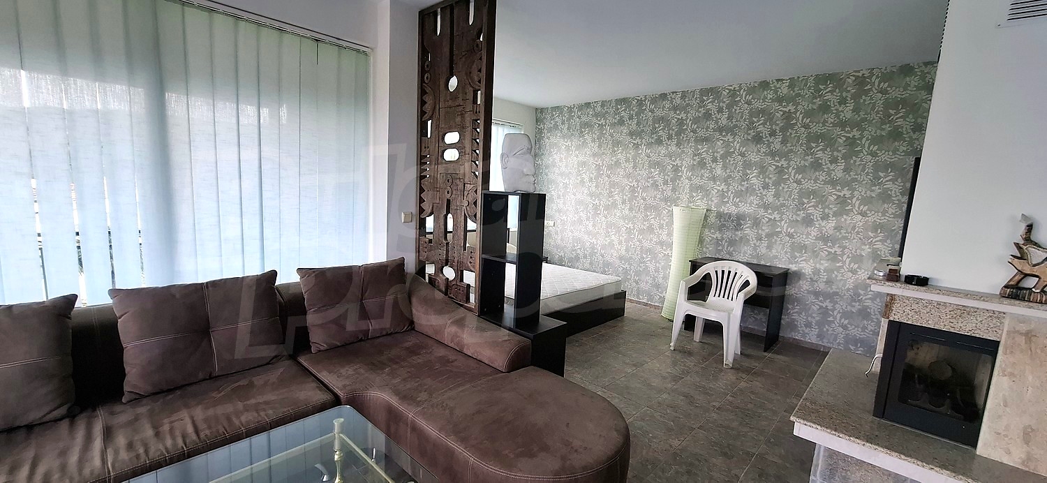 inside, living room, bedroom, fireplace, furnished