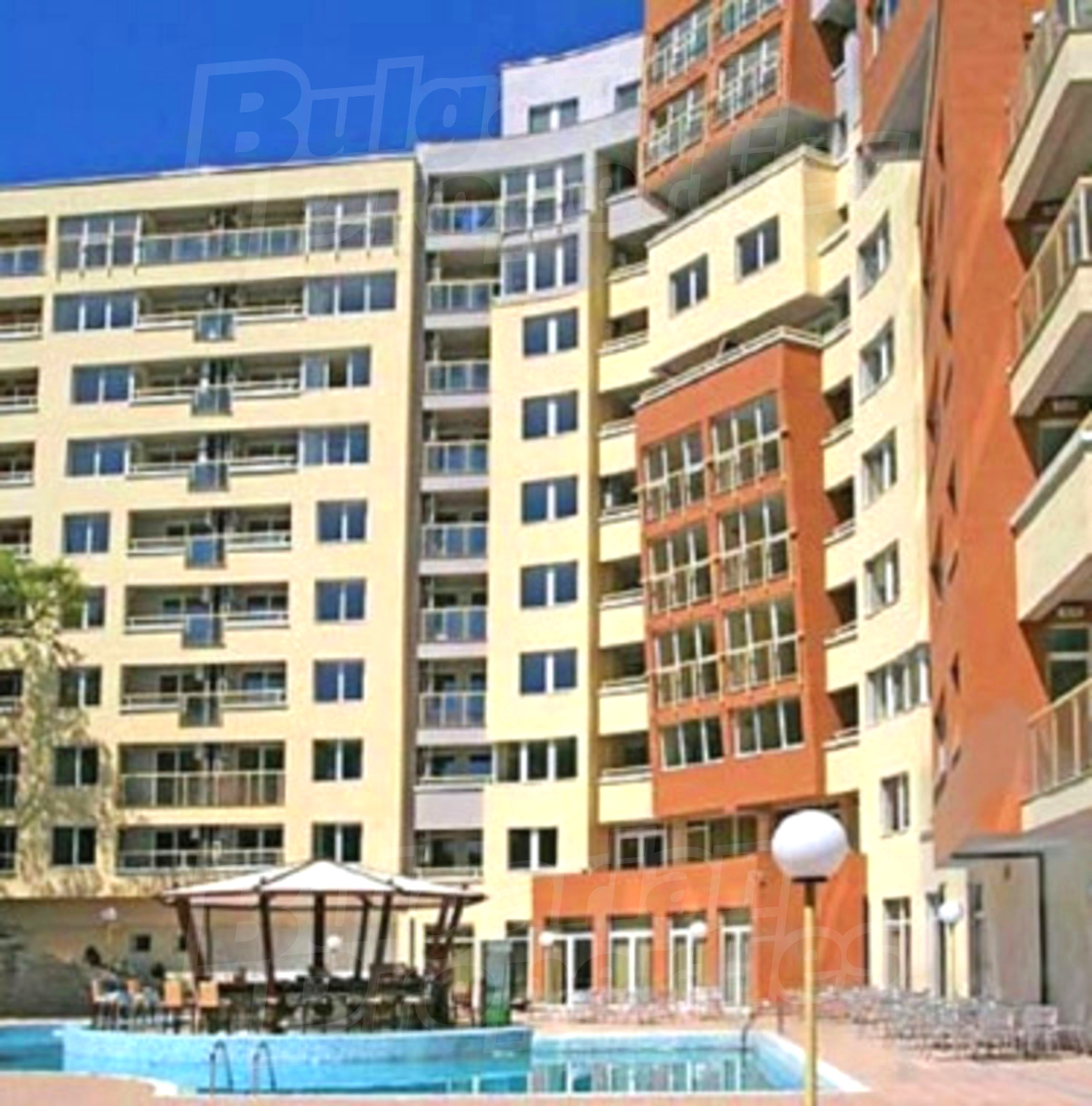 outside, facade, pool