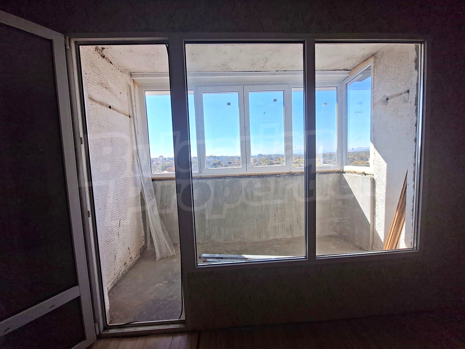 inside, balcony, view from balcony