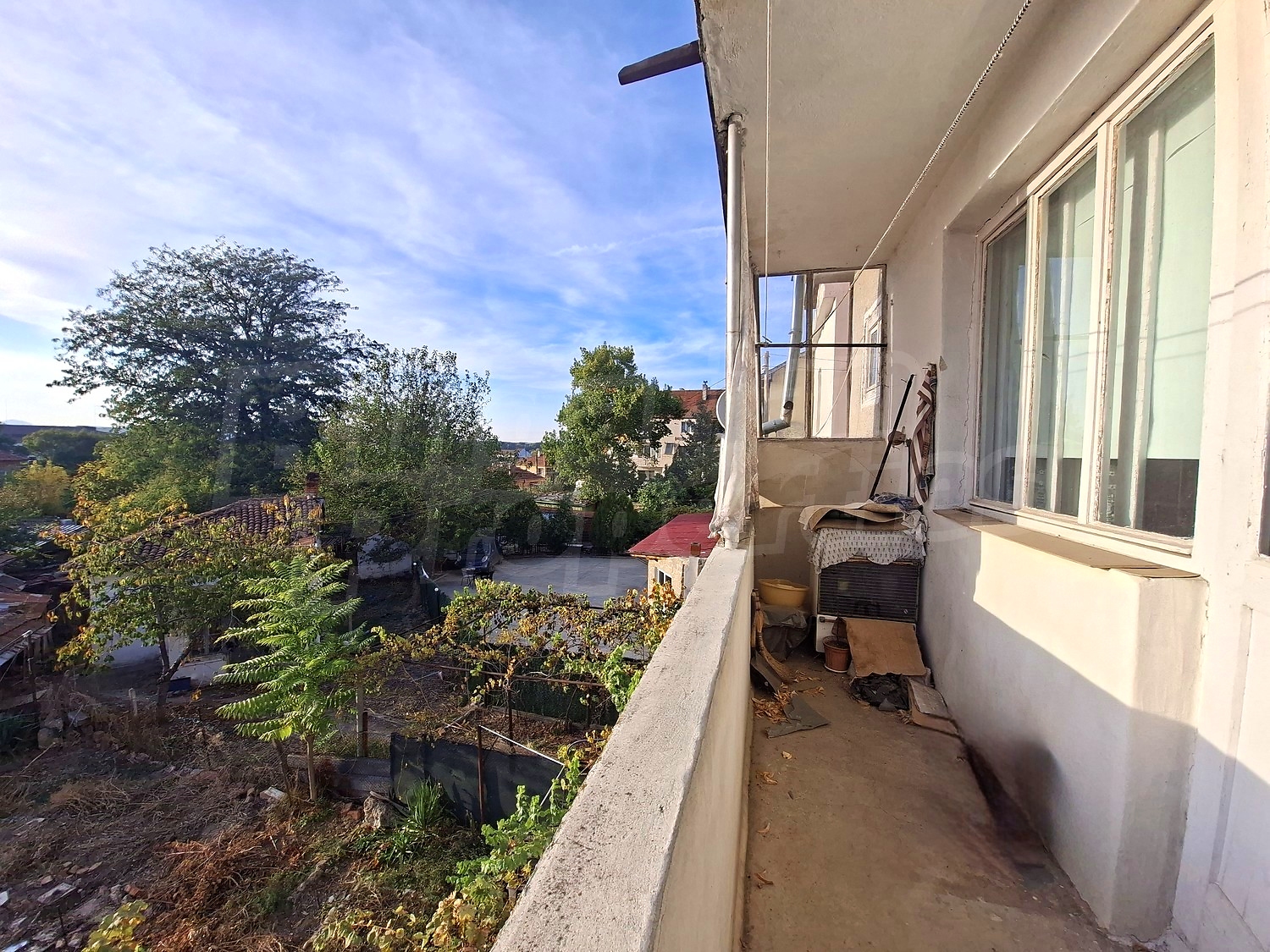 balcony, view from balcony, outside, garden