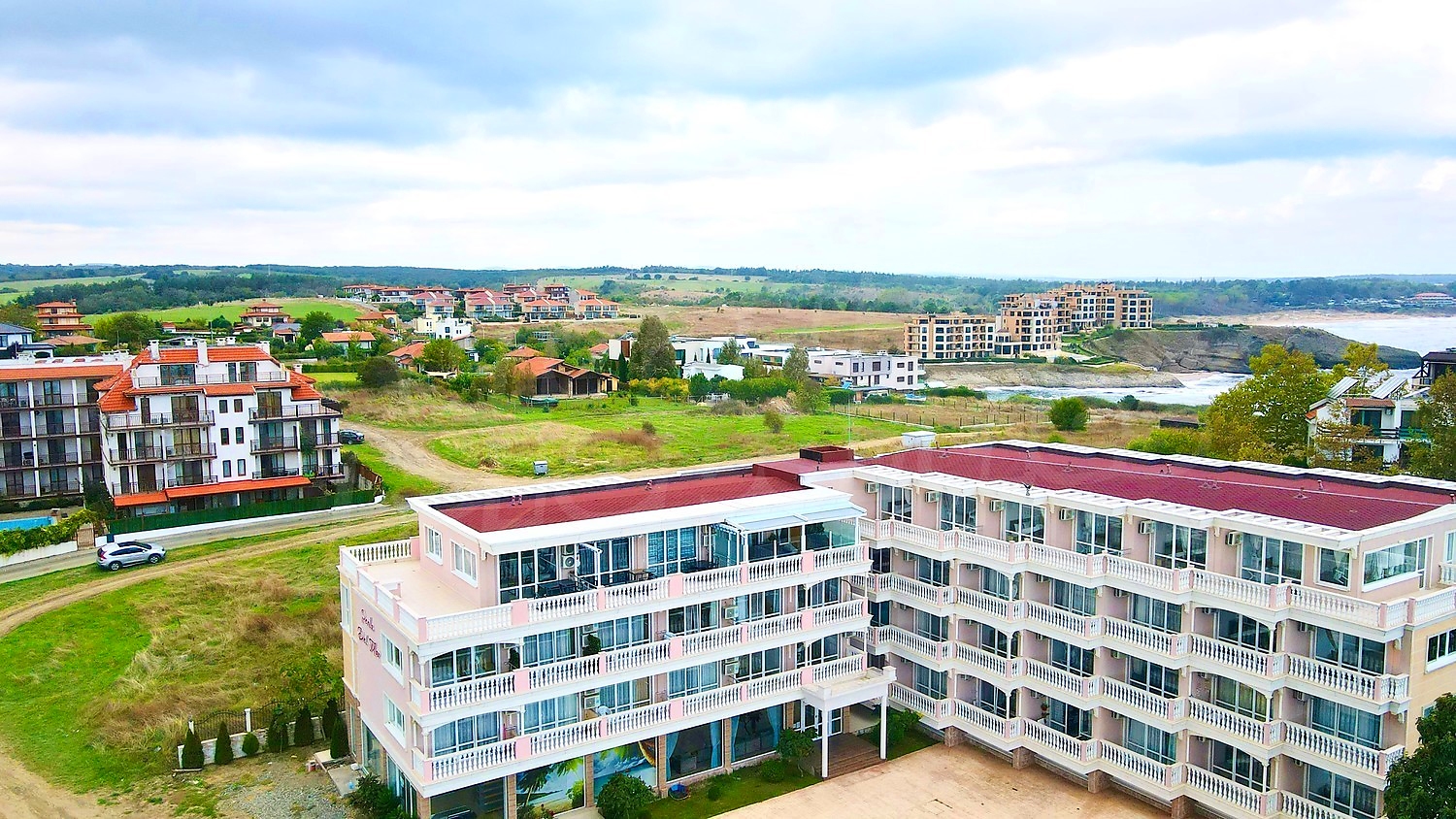 outside, facade, sea, view from balcony