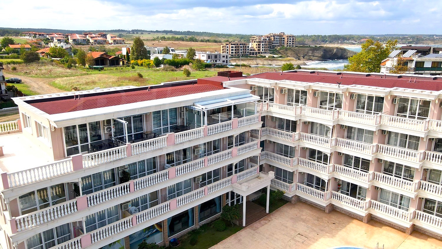 outside, facade, view from balcony