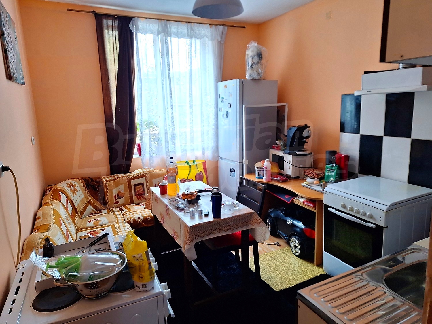 inside, kitchen, furnished