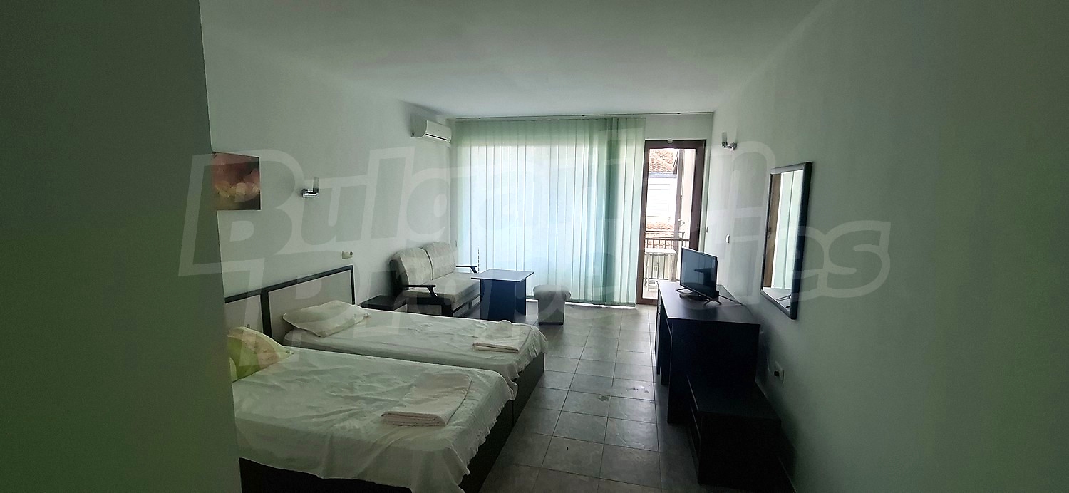 inside, bedroom, balcony, furnished
