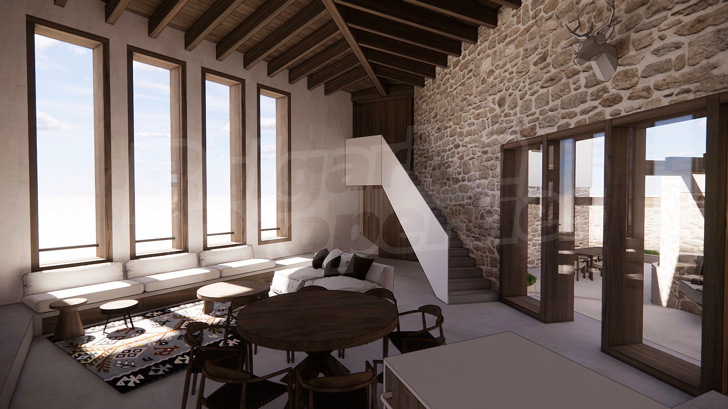 inside, living room, furnished