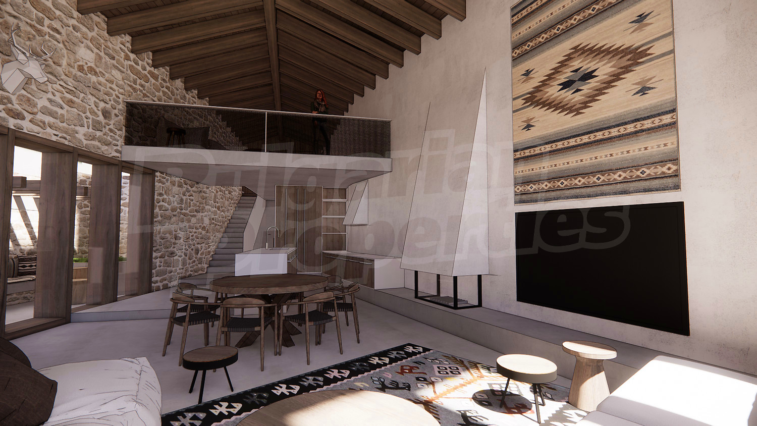 inside, living room, furnished