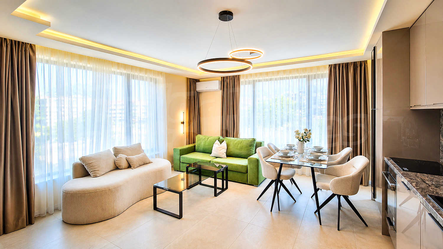inside, living room, furnished