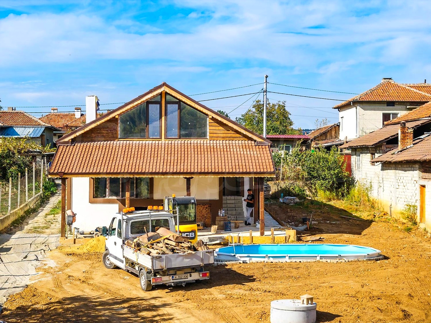 outside, facade, pool, garden