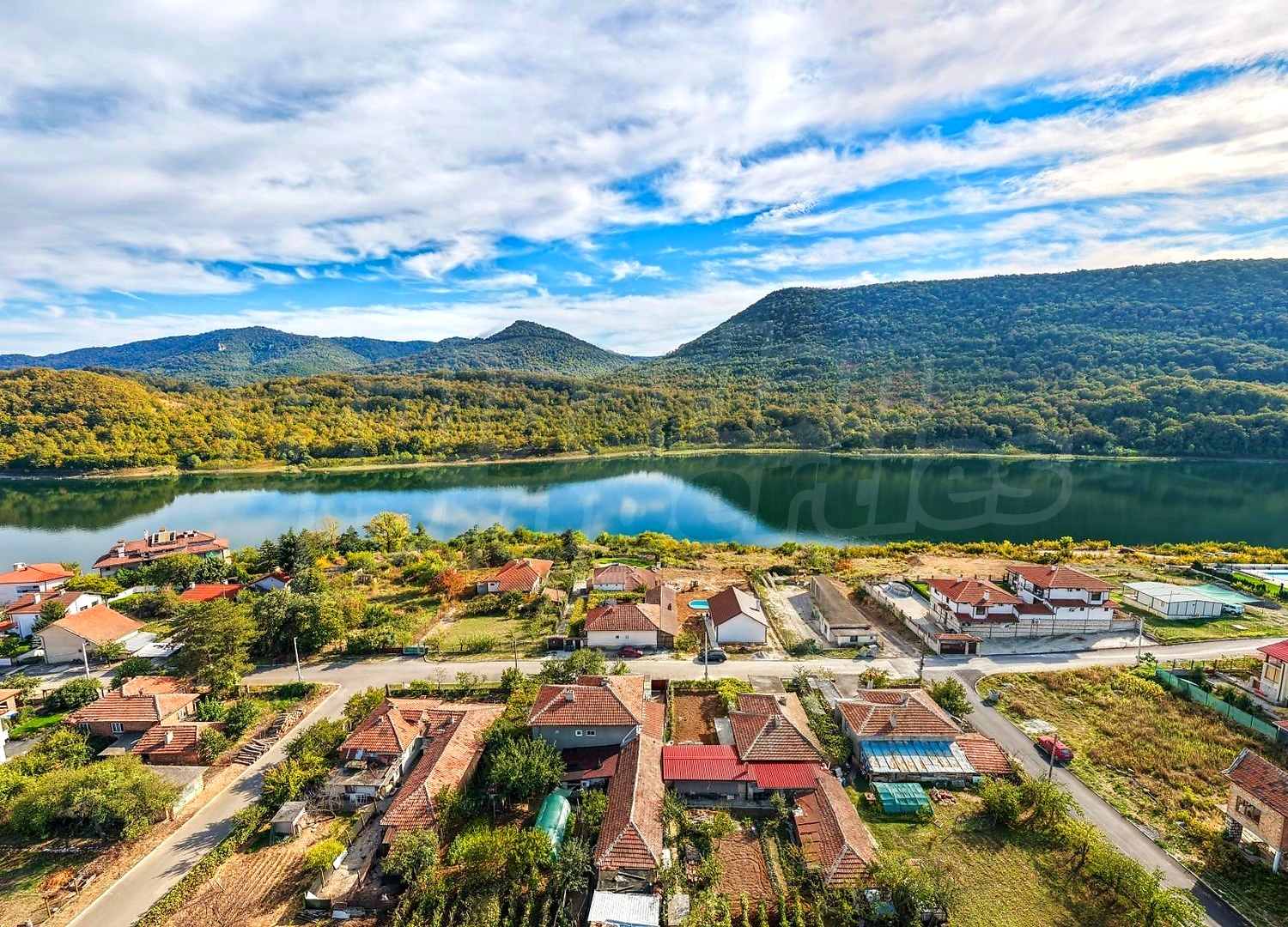 outside, mountain, view from balcony, green area