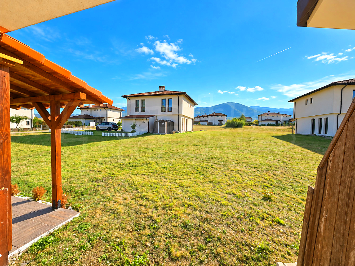 outside, green area, mountain, facade