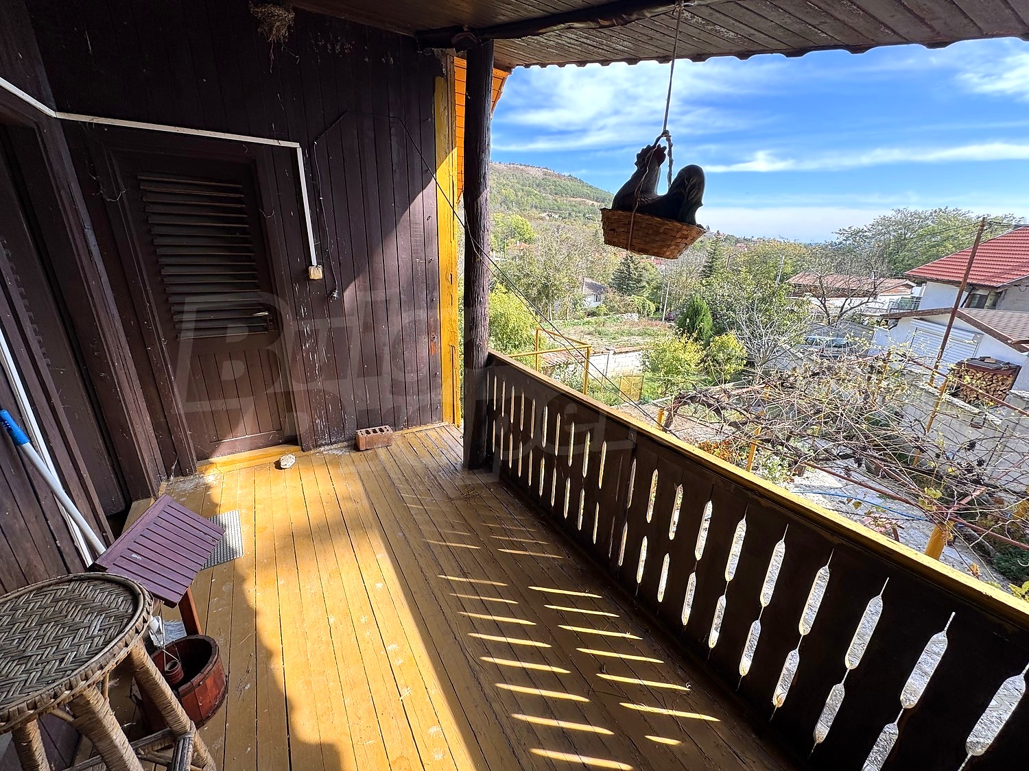 balcony, outside, view from balcony, green area